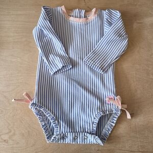 Ruffle Butts Seersucker Rashguard  Swimsuit